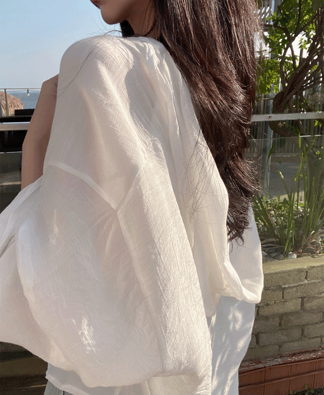 시스루 썸머 후드 셔츠(4color)
